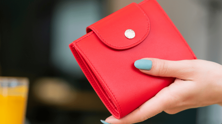 a person holding a wallet