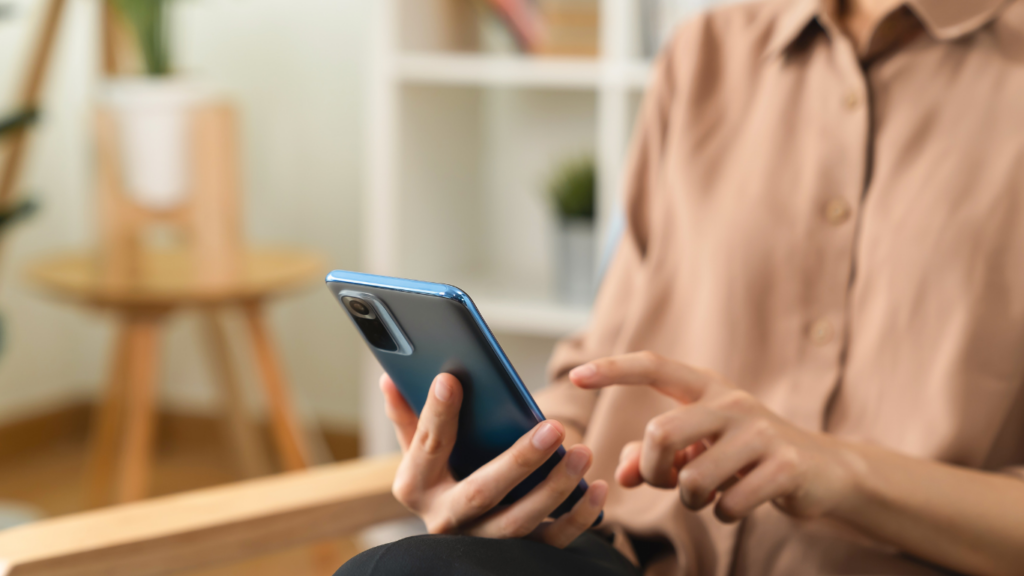 a person using a tablet