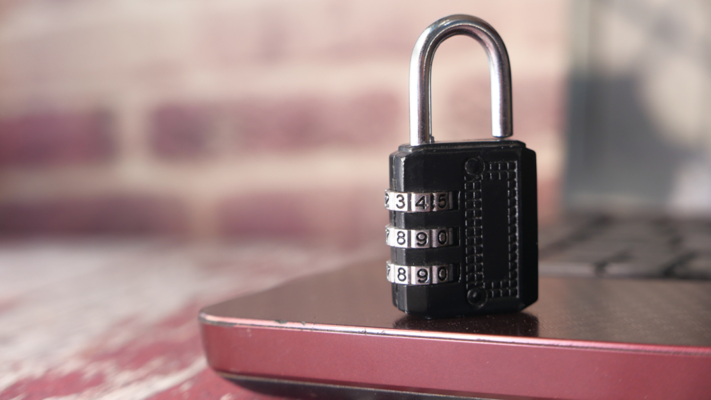 image of a padlock on keyboard